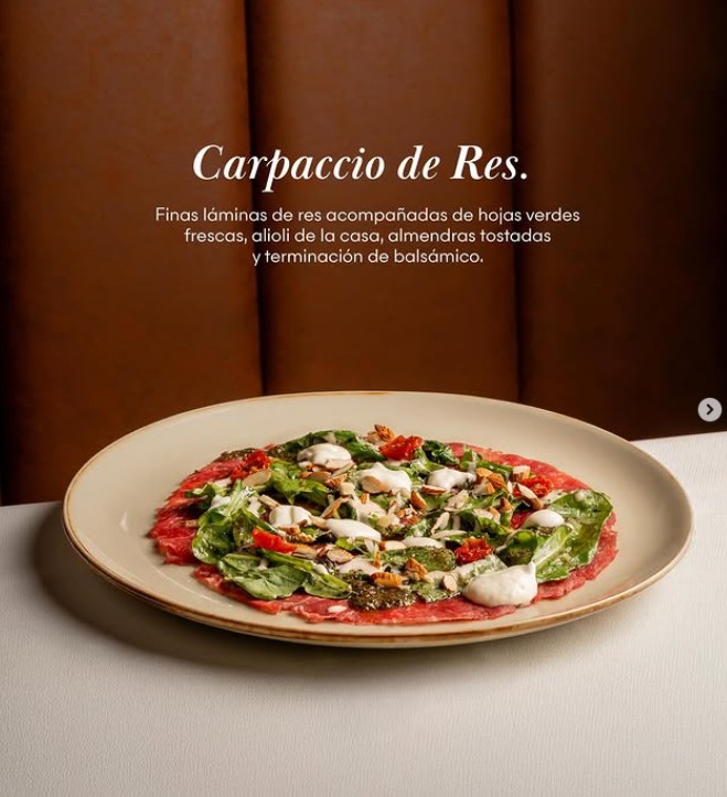 Carpaccio de Res en Láminas Finas
